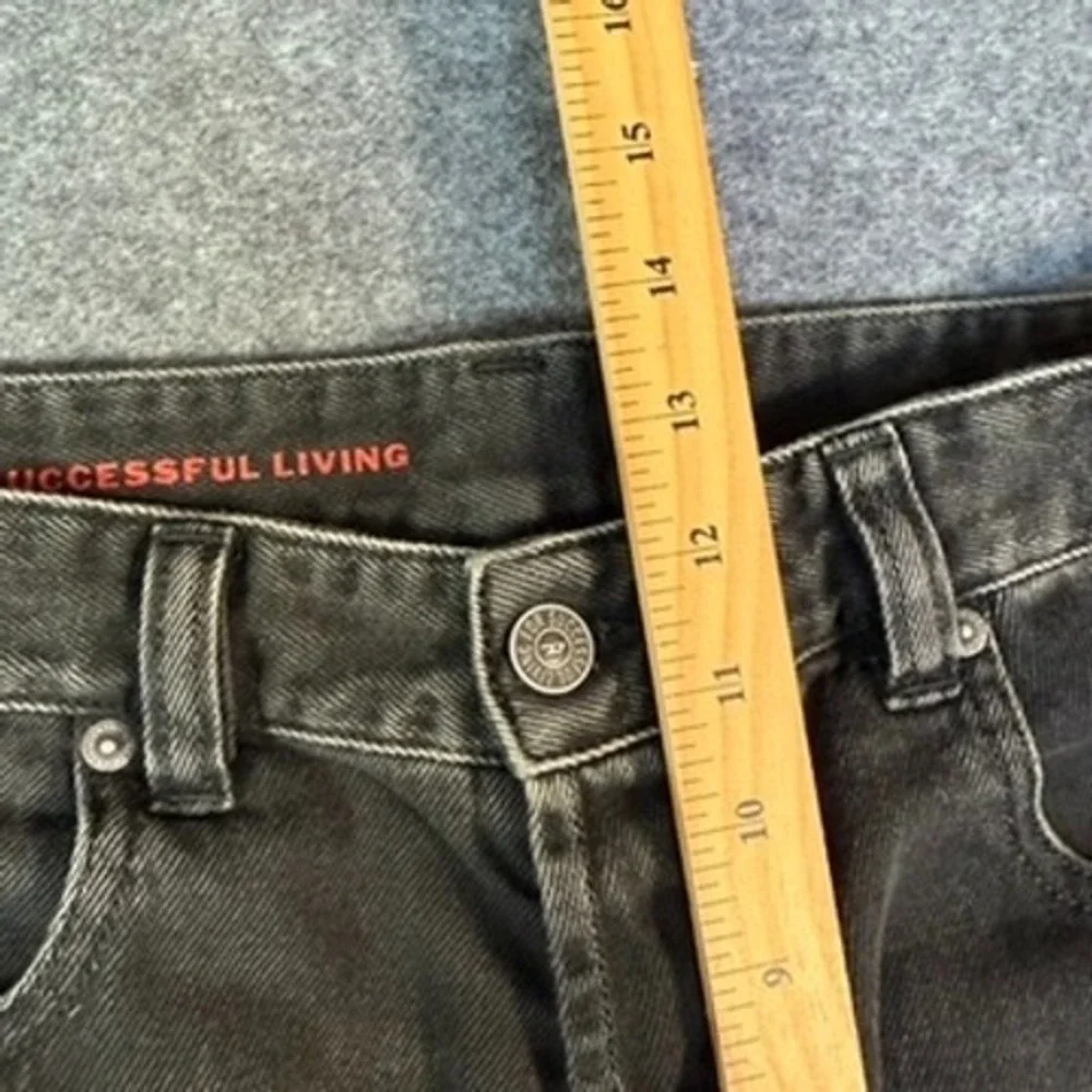 Diesel D-Macro Jeans 2001 5 POCKET Loose Straight Fit Men Fade Black Denim 34x32